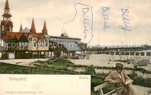 AK / Ansichtskarte  Heringsdorf__Ostseebad_Usedom Bruecke 