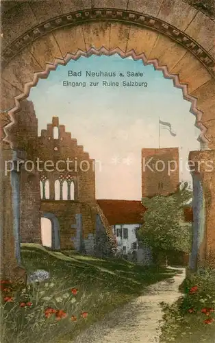 AK / Ansichtskarte  Bad_Neuhaus Eingang zur Ruine Salzburg Bad_Neuhaus