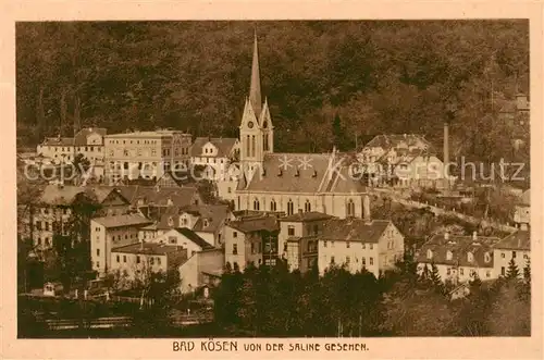 AK / Ansichtskarte 73817871 Bad_Koesen Blick von der Saline mit Kirche Bad_Koesen