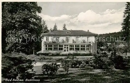 AK / Ansichtskarte 73817873 Bad_Sachsa_Harz Badehaus Bad_Sachsa_Harz