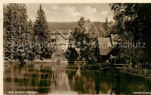 AK / Ansichtskarte  Bad_Sachsa_Harz Schmelzteich Bad_Sachsa_Harz