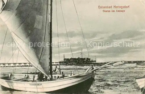 AK / Ansichtskarte 73817898 Heringsdorf__Ostseebad_Usedom Sturm im Anzuge 