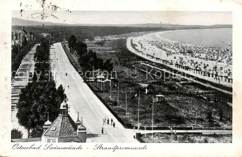 AK / Ansichtskarte  Swinemuende_Swinoujscie Strandpromenade Swinemuende Swinoujscie