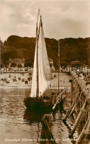 AK / Ansichtskarte  Goehren__Ostseebad_Ruegen An der Seebruecke 