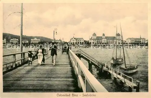 AK / Ansichtskarte  Binz_Ruegen Seebruecke Binz_Ruegen