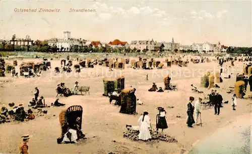 AK / Ansichtskarte  Zinnowitz_Ostseebad Strandleben Zinnowitz_Ostseebad