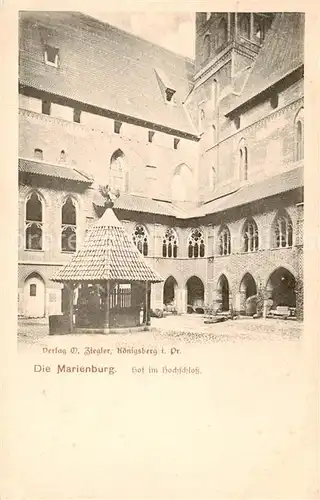 AK / Ansichtskarte 73817983 Marienburg__Westpreussen_Malbork_PL Die Marienburg Hof im Hochschloss 