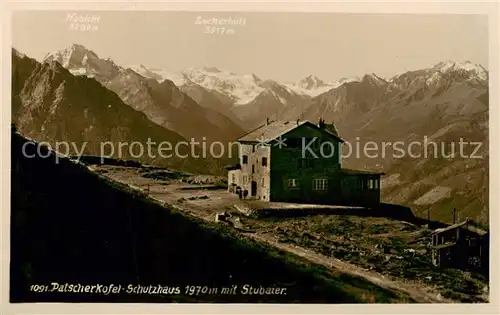 AK / Ansichtskarte  Patscherkofelhaus_1970m_Stubai_AT mit Habicht und Zuckerhuetl 