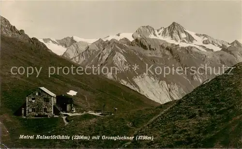 AK / Ansichtskarte 73818016 Matreier-Toerl_Kals_Grossglockner_AT Kaisertoerlhuette Panorama 