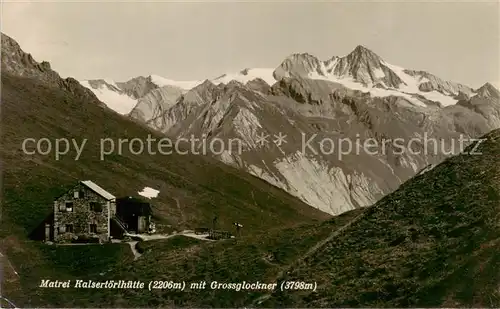 AK / Ansichtskarte  Matreier-Toerl_Kals_Grossglockner_AT Kaisertoerlhuette Panorama 