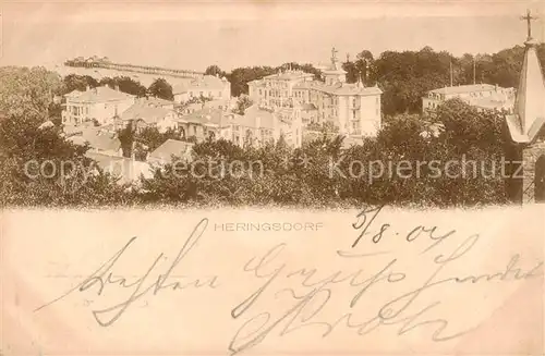 AK / Ansichtskarte 73818066 Heringsdorf__Ostseebad_Usedom Panorama Hotels Blick aufs Meer Deutsche Reichspost 