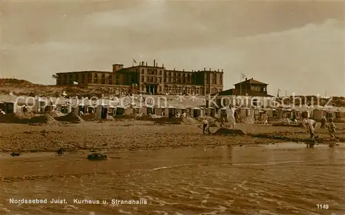 AK / Ansichtskarte 73818077 Juist_Nordseebad Kurhaus Strandhalle Juist_Nordseebad