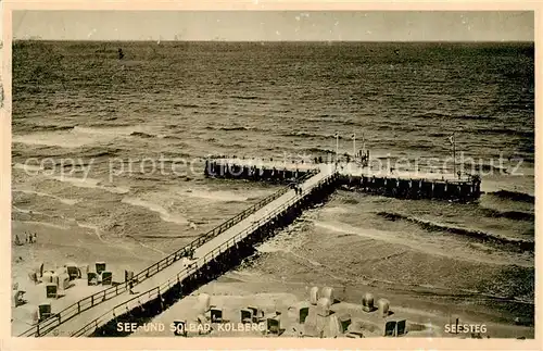 AK / Ansichtskarte  Kolberg__Ostseebad_Kolobrzeg_PL Seesteg 