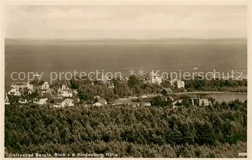 AK / Ansichtskarte 73818124 Bansin_Ostseebad Panorama Blick von der Hindenburg-Hoehe Bansin_Ostseebad