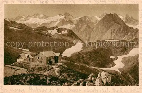 AK / Ansichtskarte  Edmund-Probst-Haus_1923m_Nebelhorn_Oberstdorf Panorama 