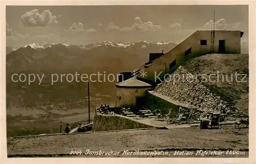 AK / Ansichtskarte  Innsbruck_Tirol_AT Innsbrucker Nordkettenbahn Station Hafelekar 