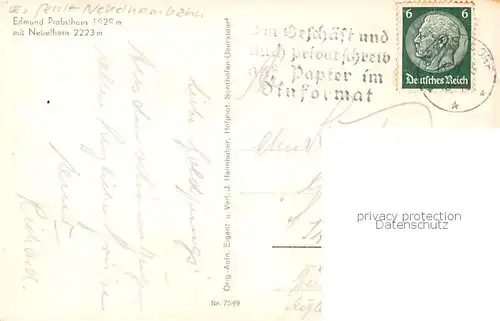 AK / Ansichtskarte 73818134 Edmund-Probst-Haus_1923m_Nebelhorn_Oberstdorf mit Nebelhorn 
