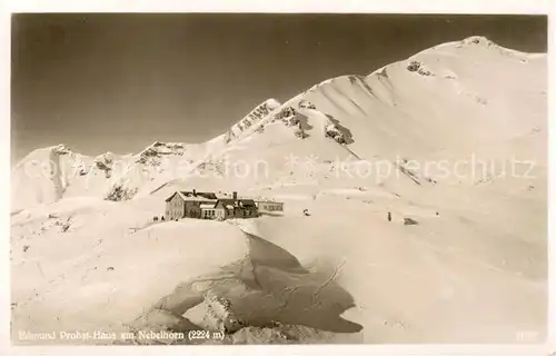 AK / Ansichtskarte  Edmund-Probst-Haus_1923m_Nebelhorn_Oberstdorf am Nebelhorn 