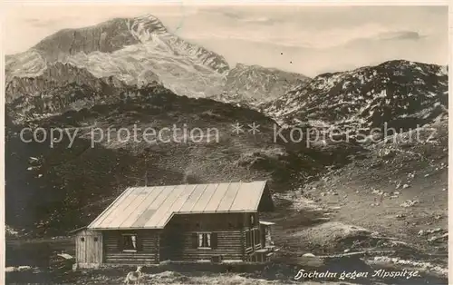 AK / Ansichtskarte  Hochalm_1705m_Wettersteingebirge_Oberstdorf mit Alpspitze 