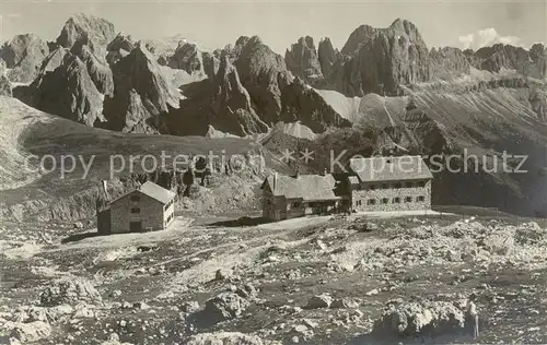 AK / Ansichtskarte  Schlernhaus_Voels_am_Schlern_Dolomiten_IT mit Rosengarten 