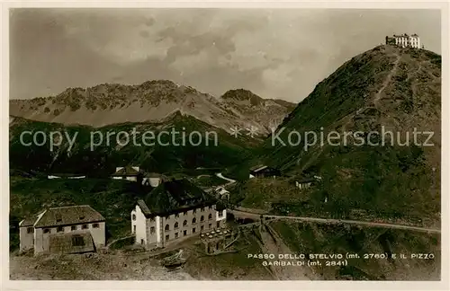 AK / Ansichtskarte  Passo_dello_Stelvio_2750m_Stilfserjochpass_IT e il Pizzo Garibaldi 