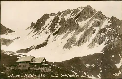 AK / Ansichtskarte  Ulmerhuette_2280m_Vorarlberg_AT mit Schindler 