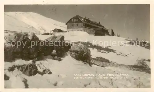 AK / Ansichtskarte 73818189 Karl-Ludwig-Haus_1808m_Rax_Steiermark_AT Panorama 