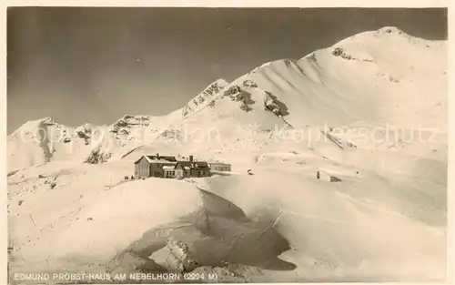 AK / Ansichtskarte  Edmund-Probst-Haus_1923m_Nebelhorn_Oberstdorf am Nebelhorn 