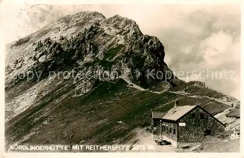 AK / Ansichtskarte  Noerdlingerhuette_2242m_Reitherspitze_Zirl_Tirol_AT Panorama 