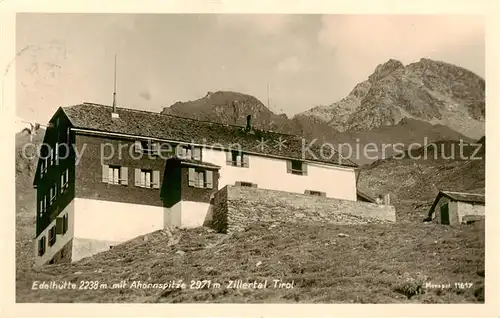 AK / Ansichtskarte  Edelhuette_2238m_Zillertal_Tirol_AT mit Ahornspitze 