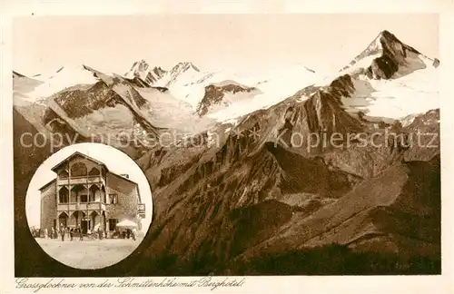 AK / Ansichtskarte  Schmittenhoehe_Zell_am_See_AT Grossglockner mit Berghotel 