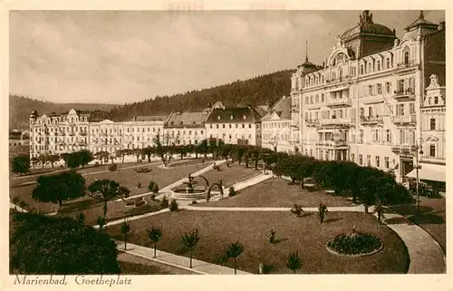 AK / Ansichtskarte  Marienbad_Tschechien_Boehmen Goetheplatz Marienbad_Tschechien