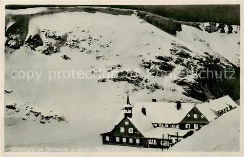 AK / Ansichtskarte  Riesengebirge_Schlesischer_Teil Teichbaude im Winter 