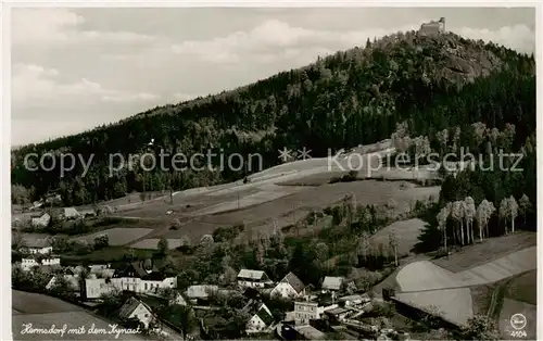 AK / Ansichtskarte  Hermsdorf_Bad_Riesengebirge_PL Hermsdorf mit dem Kynast 