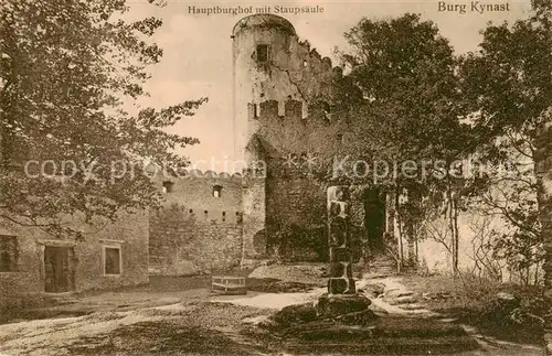 AK / Ansichtskarte  Kynast_Sobieszow_PL Burg Kynast Hauptburghof mit Staupsaeule 