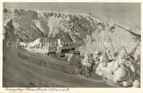 AK / Ansichtskarte  Riesengebirge_Schlesischer_Teil Hampelbaude im Winter 