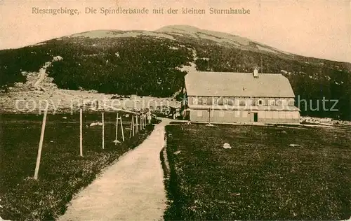 AK / Ansichtskarte  Riesengebirge_Schlesischer_Teil Die Spindlerbaude mit der kleinen Sturmhaube 