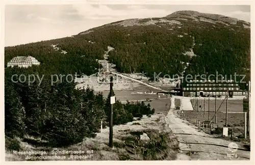 AK / Ansichtskarte 73818360 Riesengebirge_Schlesischer_Teil Spindlerbaude mit Jugendkammhaus Ruebezahl 