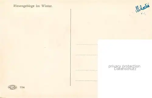 AK / Ansichtskarte  Riesengebirge_Schlesischer_Teil Adolfbaude im Winter 