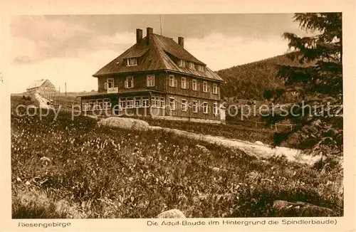 AK / Ansichtskarte 73818386 Riesengebirge_Schlesischer_Teil Adolf Baude mit Spindlerbaude 