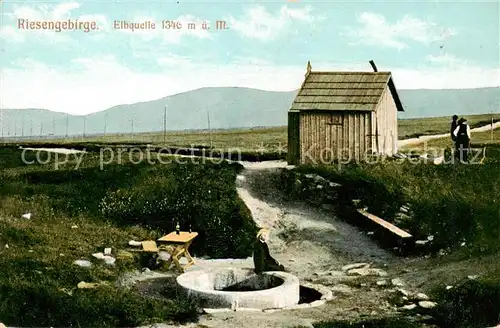 AK / Ansichtskarte  Riesengebirge_Schlesischer_Teil Elbquelle 