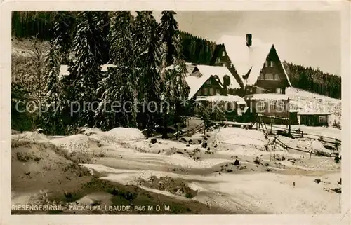 AK / Ansichtskarte  Riesengebirge_Schlesischer_Teil Zackelfallbaude 