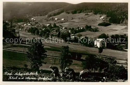 AK / Ansichtskarte  Bad_Schwarzbach_Flinsberg_Swieradow_Zdroj_Bad_PL Panorama Blick auf den oberen Ortsteil 