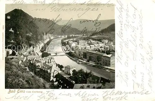 AK / Ansichtskarte  Bad_Ems Panorama Blick vom Kurberg Bad_Ems