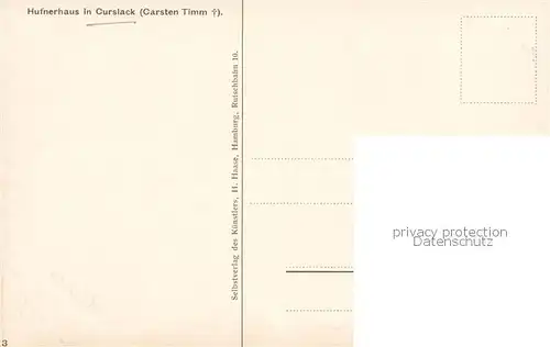 AK / Ansichtskarte  Curslack_Hamburg Hufnerhaus C. Timm Kuenstlerkarte 