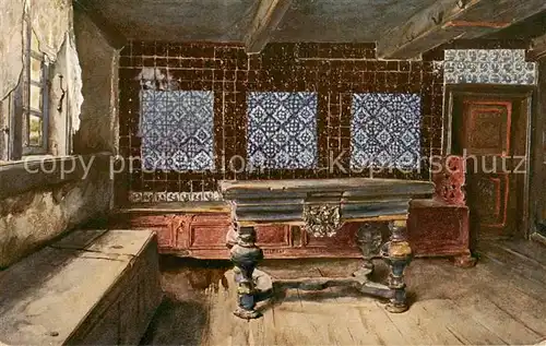 AK / Ansichtskarte  Neuengamme_Hamburg Doenns im 1593 erbauten Hufnerhause Kuenstlerkarte 