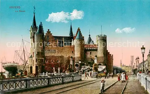 AK / Ansichtskarte 73818575 Anvers_Antwerpen Le Steen Château fortifié Anvers Antwerpen