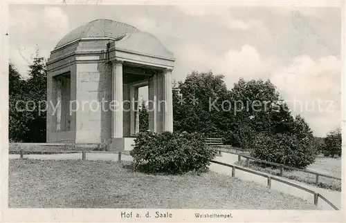 AK / Ansichtskarte 73818587 Hof_Saale Weisheitstempel Hof_Saale