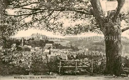 AK / Ansichtskarte  Marburg_Lahn Blick von der Weintrautseiche Marburg_Lahn