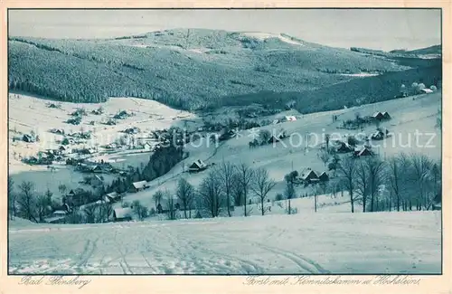 AK / Ansichtskarte  Bad_Flinsberg_Swieradow_Zdroj_PL Forst mit Kemnitzkamm und Hochstein 